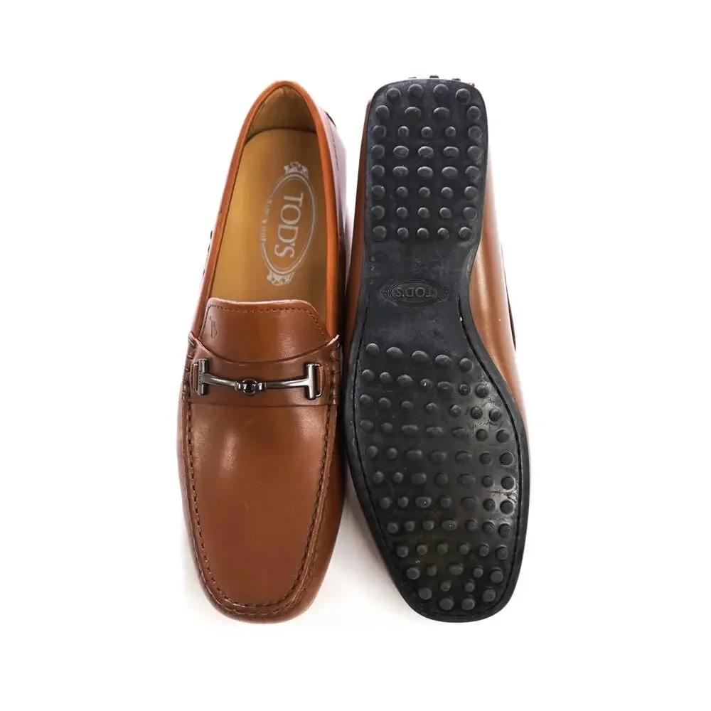 $975 TOD'S - Brown Leather Driving Loafers - US 8.5 (7.5UK)